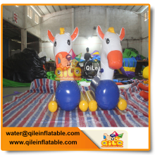 PVC inflatable horse racing game inflatable horse cartoon model funny inflatable animal toys