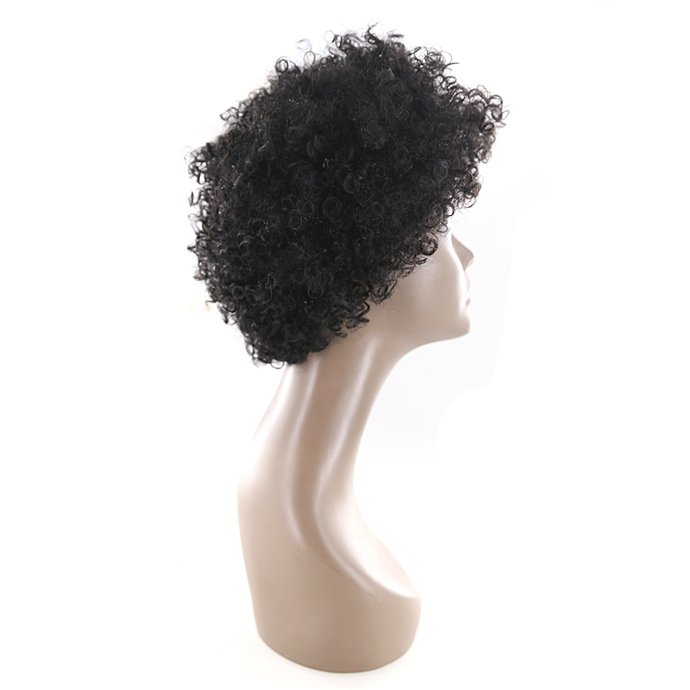 Wholesale Cheap Short Natural Afro Curly Virgin Human Hair Wigs For Black Women