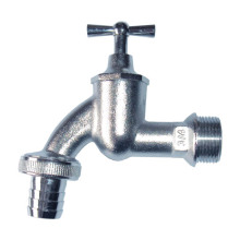 Chrome plated brass bibcock and germany tap with hose connector adapter