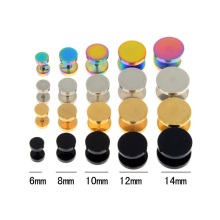 Fake Cheater Stainless Steel Ear Plugs Gauge
