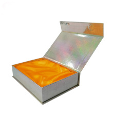 Custom Silver Cardboard Gift Box Magnetic Lid
