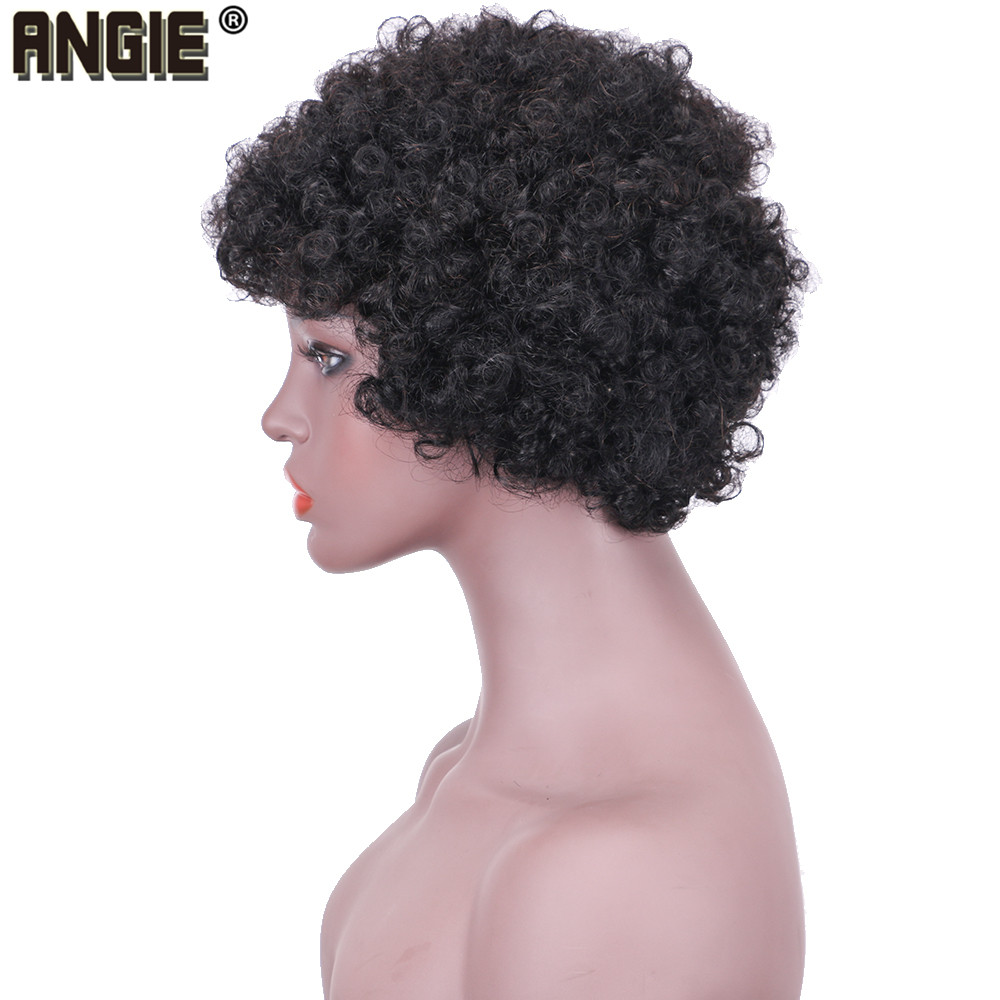 Afro Kinky Curly Short Wigs 100% Unprocessed Raw Virgin Brazilian Human Hair Spirc for Black Women Natural Afro Curl bulk Wig