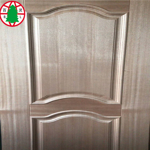 HDF door skin with natural wood veneer