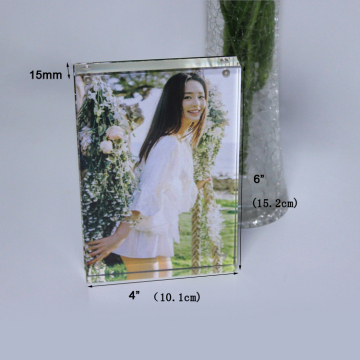 APEX 4x6 Acrylic Magnetic Desktop Photo Frame