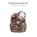 Faux fur backpack cheetah print pattern kids plush backpack wholesale bags