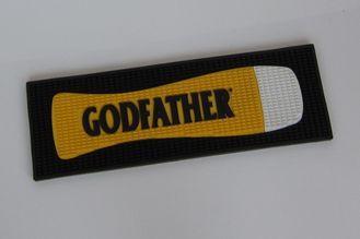 promotional customized soft beer bar mat Yellow logo printe