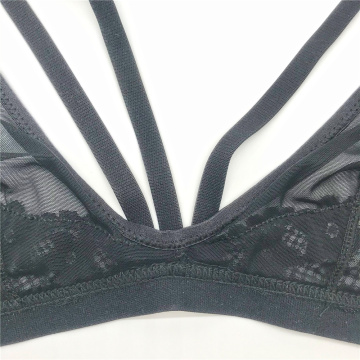 personnaliser 2 pièces ensemble de lingerie sexy en dentelle transparente