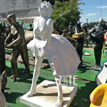 Outdoor famous fiberglass movie star sculpture resin marilyn monroe statue