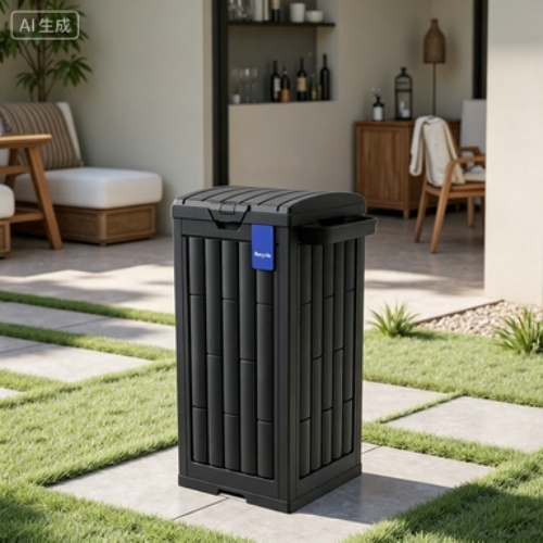 Commercial Capacity Folding Waste Bin For Villa Courtyard Park Use