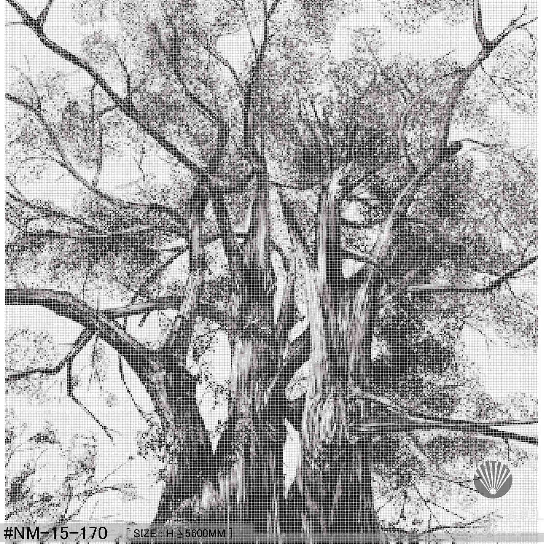 Mural de mosaico de paisaje de árbol de pared de casa House Wall Tree Landscape Mosaic Mural