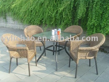 antique rattan outdoor dining set