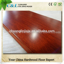 Prefinished Santos mahogany engineered wood plank flooring