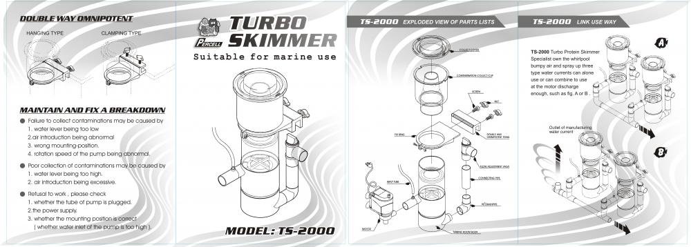 Percell Aquarium Protein Skimmer - 8 Liter / Min