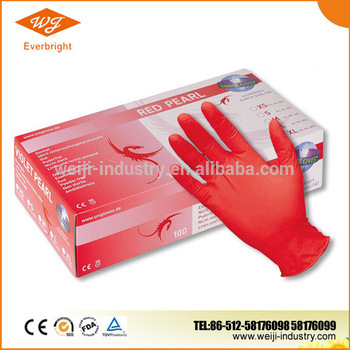 Custom Nitrile Gloves, Nitrile Gloves Red, Disposable Nitrile Gloves