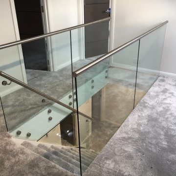 Inox glass railing handrail support hardware