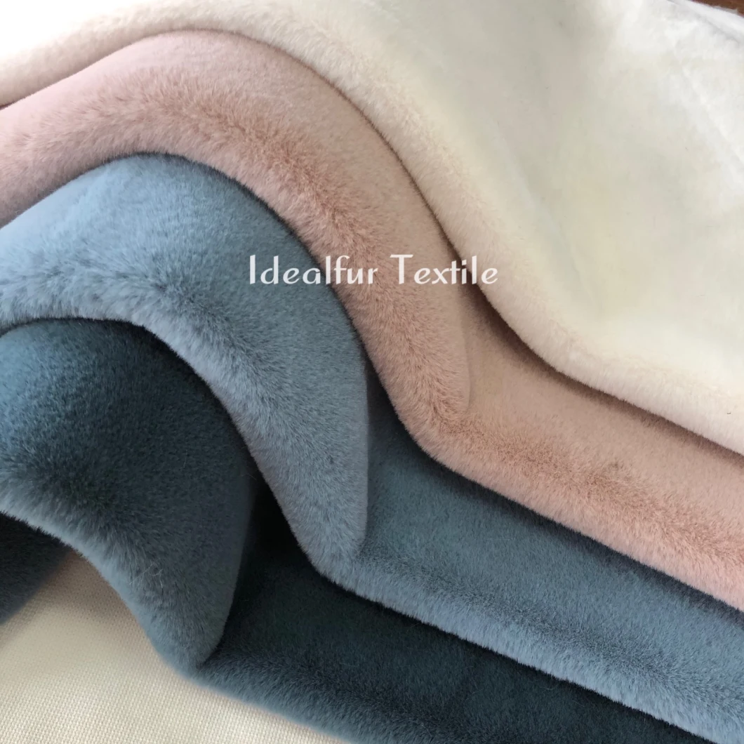 Solid Color Super Soft Warp Fake Rabbit Fur/Tricot Fur