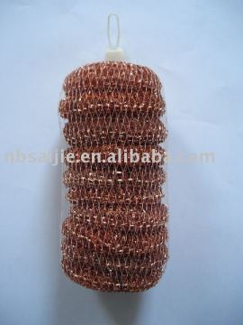 Mesh Scourer(Copperized scourer),copperized mesh scrubber, cleaning ball