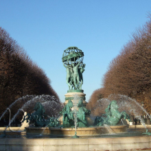 high quality metal crafts garden decor bronze big water horse fountains