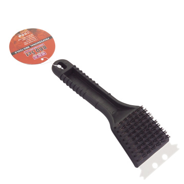 plastic grill brush with scraper