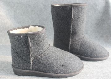 Fasion Ladies Indoor Comfortable Warm Wool Felt Shoes And Short Boots