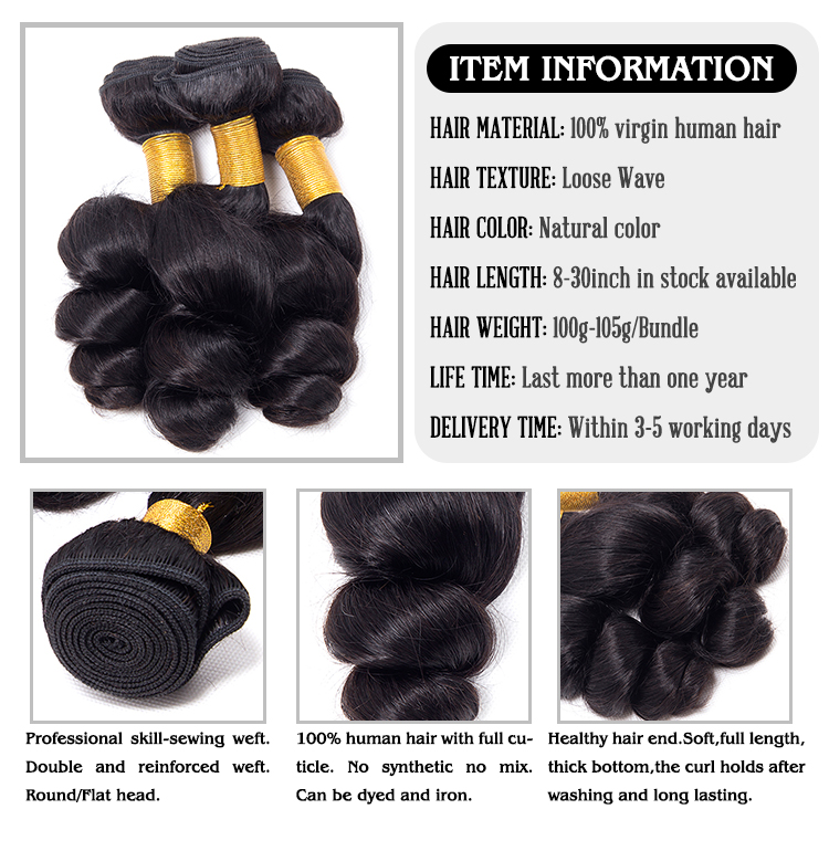 brazilian hiar vendors,the best selling virgin brazilian human hair products,good quality loose wave human hair bundles