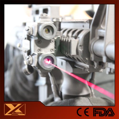 Rifle red laser sight and infrared laser sight combo