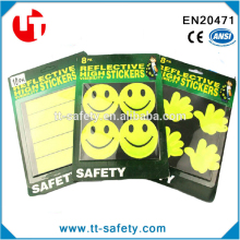 PVC safety reflective material product smile reflective sticker