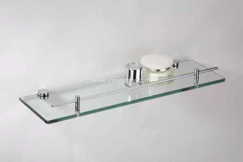 Bathroom Design Wall Mounted Single Glass Towel Shelf