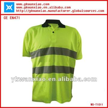 polyester pique safety reflective polo shirt,reflective polo shirt with reflective tape