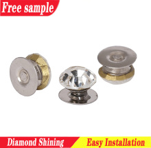 2015 super hot selling decoration button with rivets rhinestone