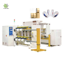 Jumbo roll self adhesive tape slitting rewinding machine