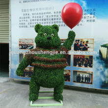 SJ100904 Custom make topiary bear animals grass sculpture plant