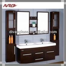 Floor standing glass bathroom cabinet