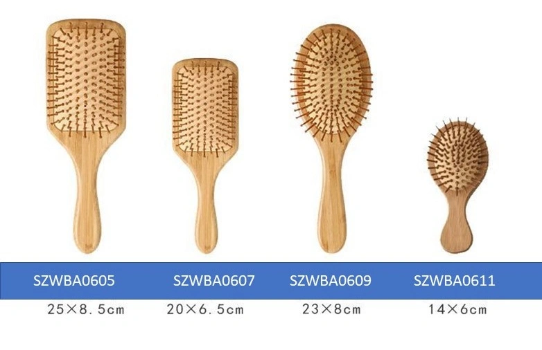 Eco-Friendly Bamboo Paddle Hair Brush for Fast Blow Drying