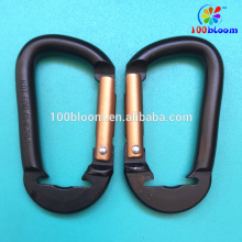 Factory directly wholesale 6cm aluminum strap carabiner bag hook