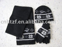 knitted hat ,scarf, glove