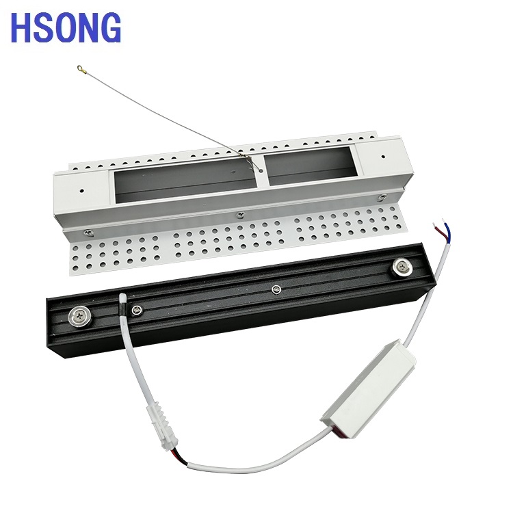 Trimless Aluminum 10w LED Bar Lights Profile led Line Lamps With Silicone Cover For Home Indoor Lighting