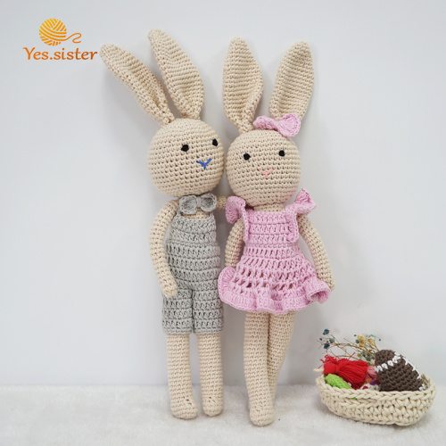 Amigurumi Crochet Doll Set Hase Familienspielzeug