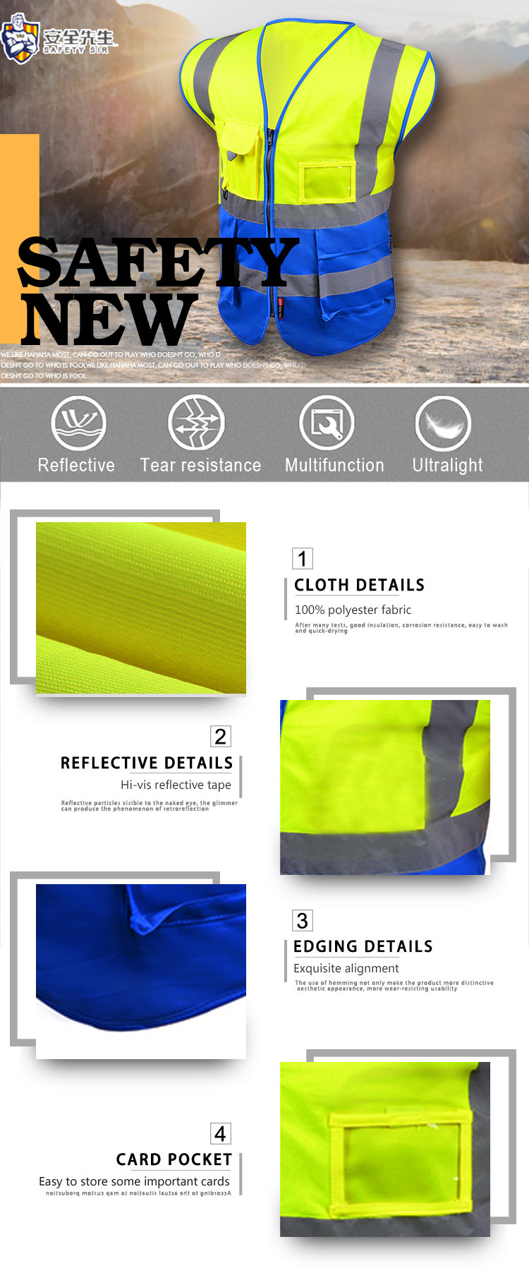 High Visibility Vests ANSI Reflective Safety Vests  Custom Hi Vis Vests