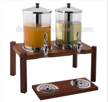 Luxury double beverage dispenser with stand