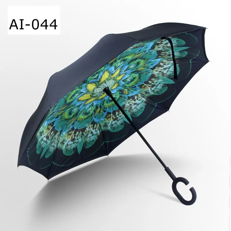 UV Protection Windproof Large Big Straight Car Umbrella with C-Shaped Handle