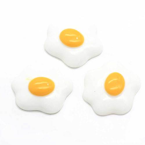 Flower Shaped Kawaii Fried Egg flat back Beads 100pcs/bag For Handmade Craft Decoration Beads Charms Phone Ornaments Spacer