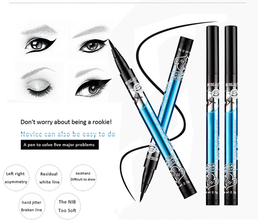 HengFei Matte Liquid Eyeliner Pencil Private Label No shading Black Pen