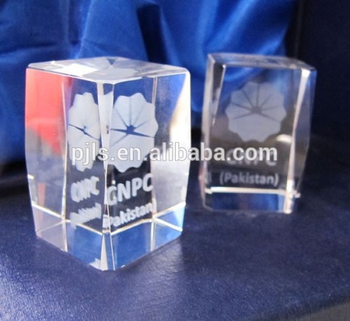 Crystal 3D cube laser gift boston style city Tourist souvenirs