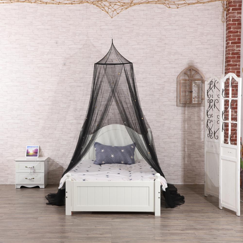 Girls Bed Canopy Mosquito Net with Glowworm Decor