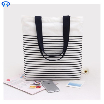 Wholesale zipper canvas tote bag