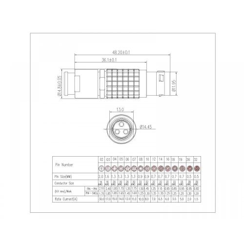 M15 Self-Lock Male Connector Solder Type