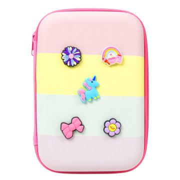 DIY Durable EVA Pencil Case with Customizable Charms - Perfect for Kids' School Supplies