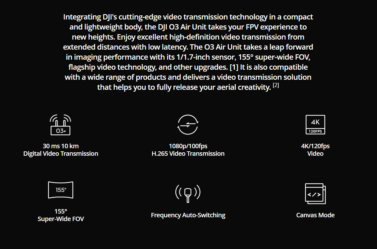 DJI O3 Air Unit FOR DJI Goggles 2 /FPV Goggles V2 /FPV Remote Controller 2