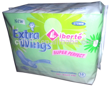 EXTRA WINGS Comfort sanitary napkins, women sanitary napkins For Congo , manufacturer in China